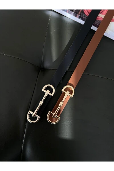 Women's Long Double Buckle 2-Piece Set Belt - COAKSCO