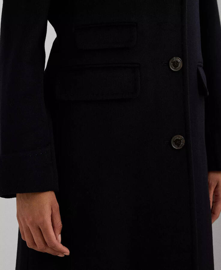 Women's Long Notched-Collar Coat Black - 4