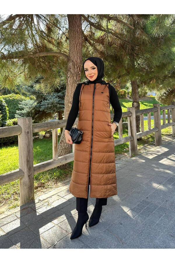 Women's Long Quilted Puffer Winter Sports Vest 50007 - 4