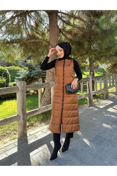 Women's Long Quilted Puffer Winter Sports Vest 50007 - 5