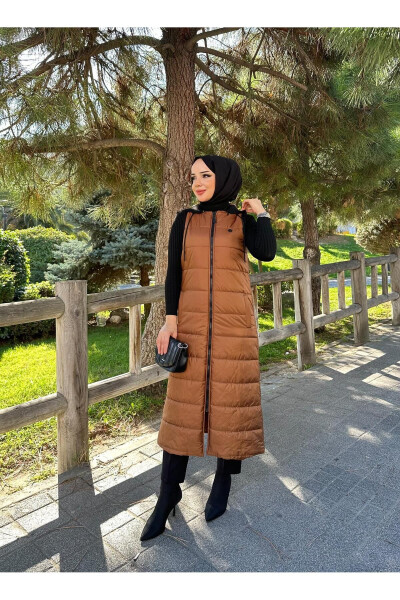 Women's Long Quilted Puffer Winter Sports Vest 50007 - 7