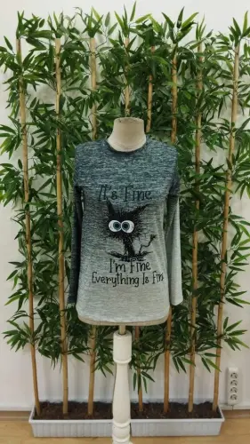 Women's Long Sleeve Bicycle Collar Patterned Supreme Blouse - 4