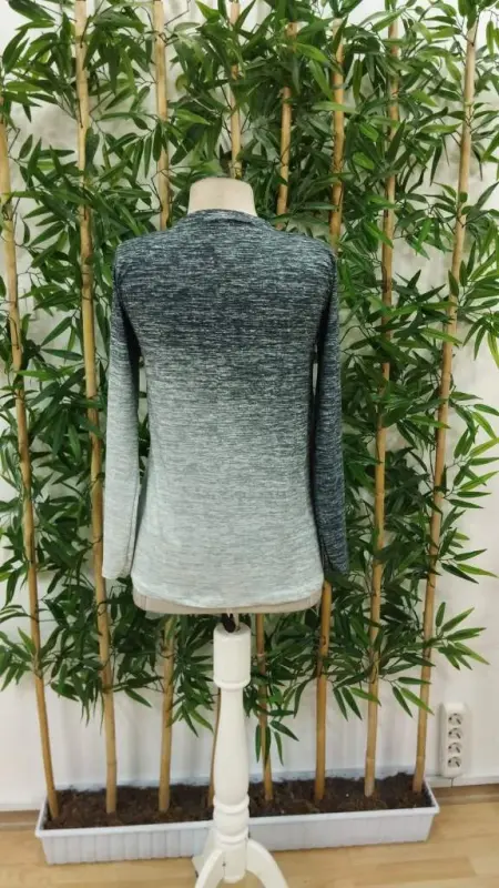 Women's Long Sleeve Bicycle Collar Patterned Supreme Blouse - 5