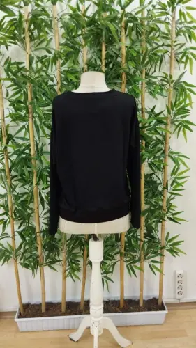 Women's Long Sleeve Bicycle Collar Patterned Viscose Two Thread Blouse - 5