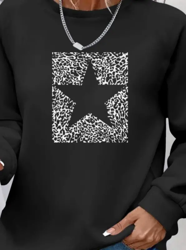 Women's Long Sleeve Bicycle Collar Patterned Viscose Two Thread Blouse - 2