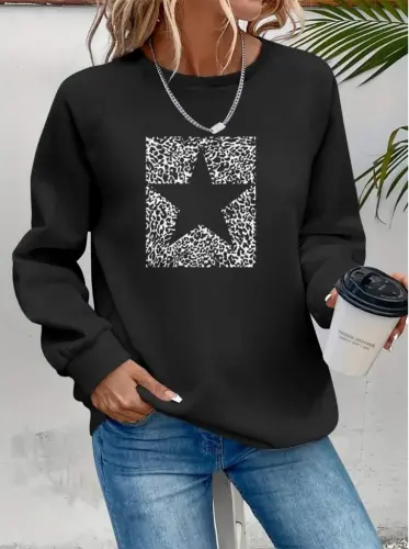 Women's Long Sleeve Bicycle Collar Patterned Viscose Two Thread Blouse - 3