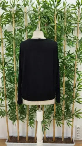 Women's Long Sleeve Bicycle Collar Patterned Viscose Two Thread Blouse - 5