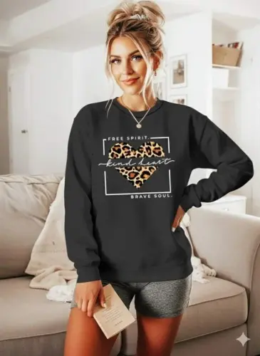 Women's Long Sleeve Bicycle Collar Patterned Viscose Two Thread Blouse - BÜYÜKBEDENIZ (1)