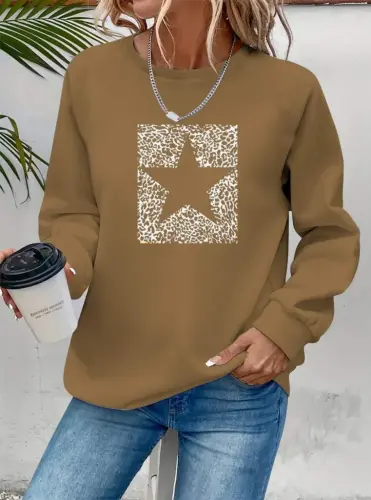 Women's Long Sleeve Bike Collar Patterned Viscose Two Thread Blouse - 3