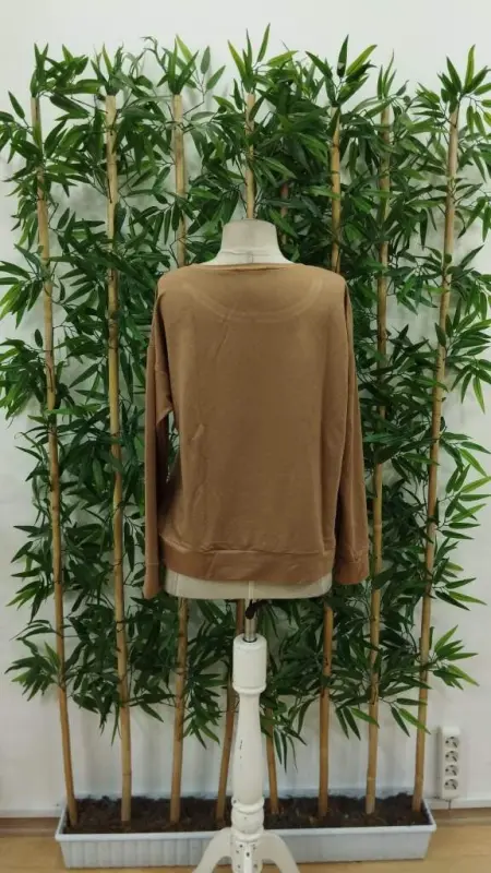 Women's Long Sleeve Bike Collar Patterned Viscose Two Thread Blouse - 5