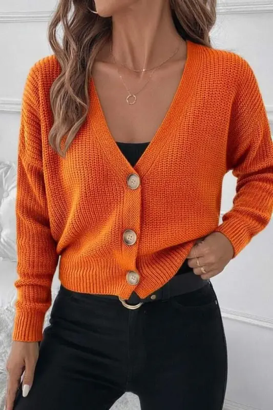 Women's Long Sleeve Button Detail Knit Blouse - BÜYÜKBEDENIZ