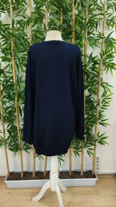 Women's Long Sleeve Crew Neck Bear Patterned Viscose Two Thread Dress - 5