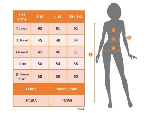 Women's Long Sleeve Crew Neck Mini Scuba Dress with Striped Hem Detail - 4