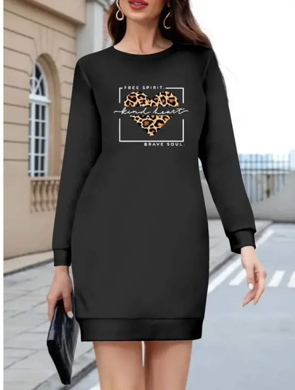 Women's Long Sleeve Crew Neck Patterned Viscose Two Thread Blouse - 1