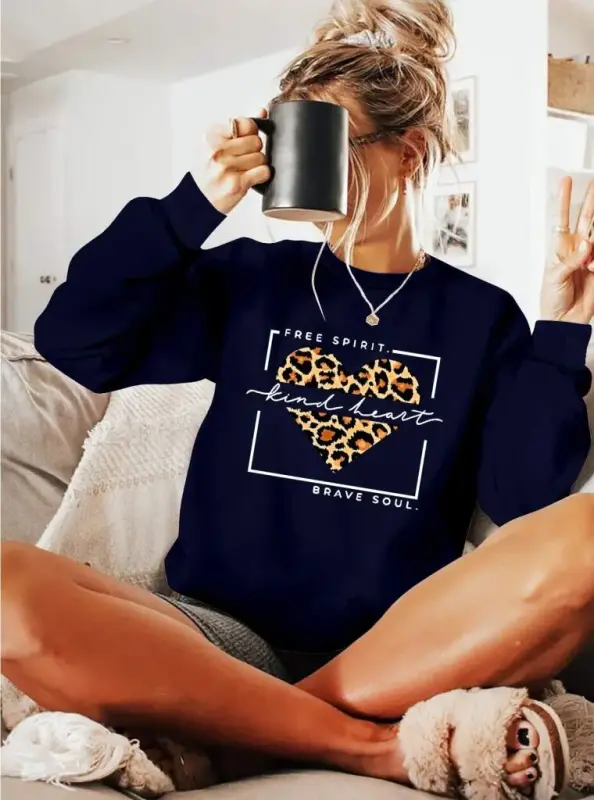 Women's Long Sleeve Crew Neck Patterned Viscose Two Thread Blouse - BÜYÜKBEDENIZ