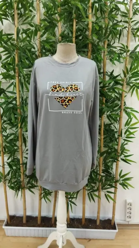 Women's Long Sleeve Crew Neck Patterned Viscose Two Thread Blouse - 5