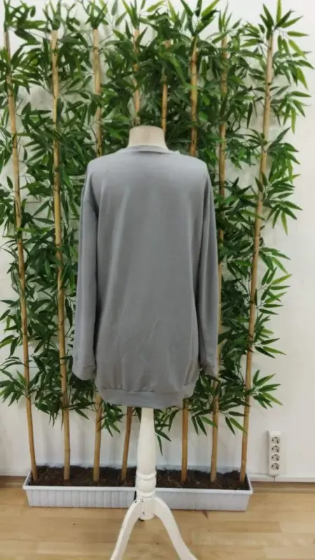 Women's Long Sleeve Crew Neck Patterned Viscose Two Thread Blouse - 6