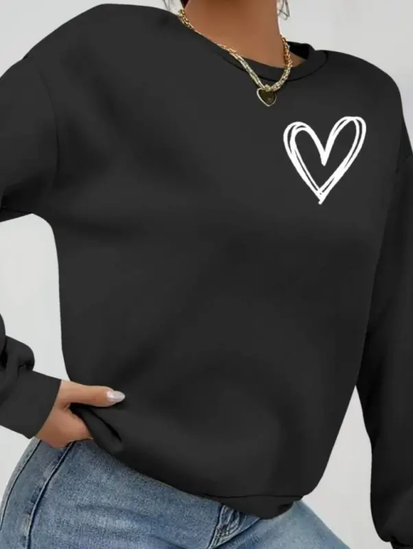 Women's Long Sleeve Crew Neck Viscose Two Thread Blouse - 2