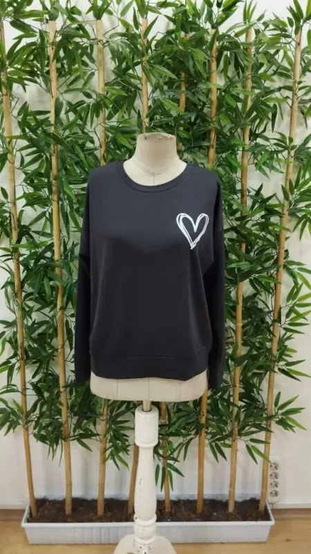 Women's Long Sleeve Crew Neck Viscose Two Thread Blouse - 4