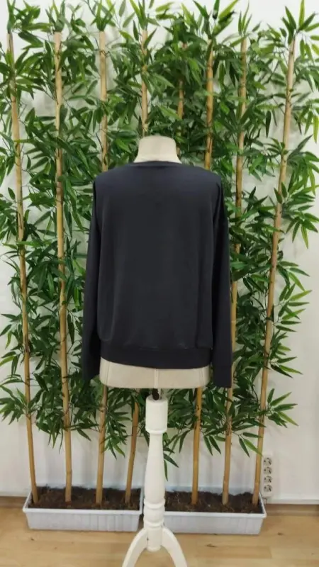 Women's Long Sleeve Crew Neck Viscose Two Thread Blouse - 5