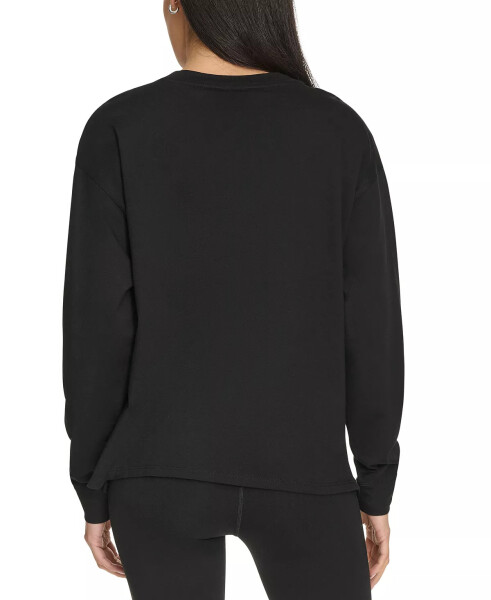 Women's Long-Sleeve Crewneck T-Shirt Black - 5