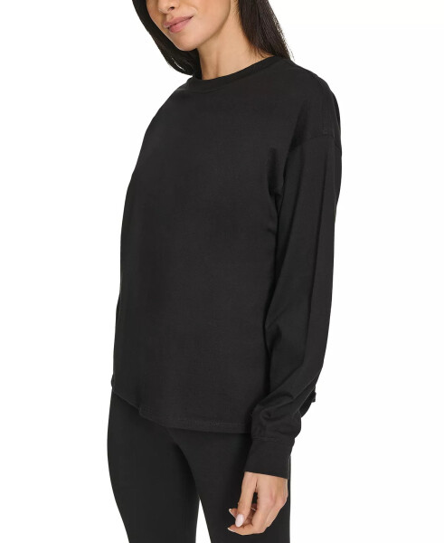 Women's Long-Sleeve Crewneck T-Shirt Black - 6