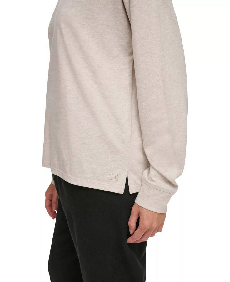 Women's Long-Sleeve Crewneck T-Shirt CORTADO HEATHER - 2