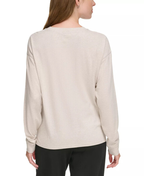 Women's Long-Sleeve Crewneck T-Shirt CORTADO HEATHER - 4