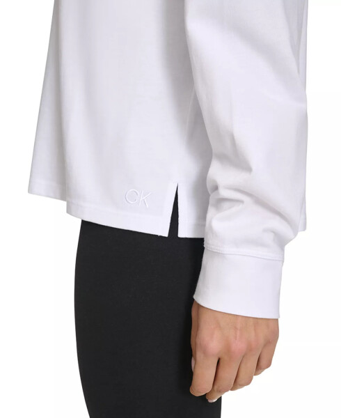 Women's Long-Sleeve Crewneck T-Shirt White - 8