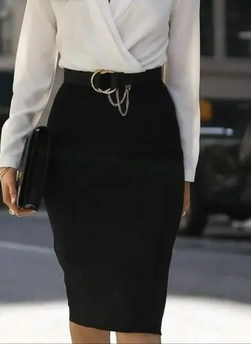 Women's Long Sleeve Crossover Neck Shimmer Crepe Midi Dress - 3