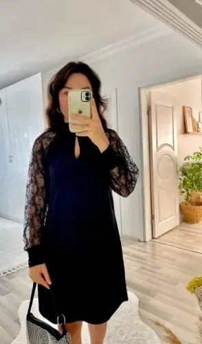 Women's Long Sleeve Drop Detail Sandy Mini Dress - 10