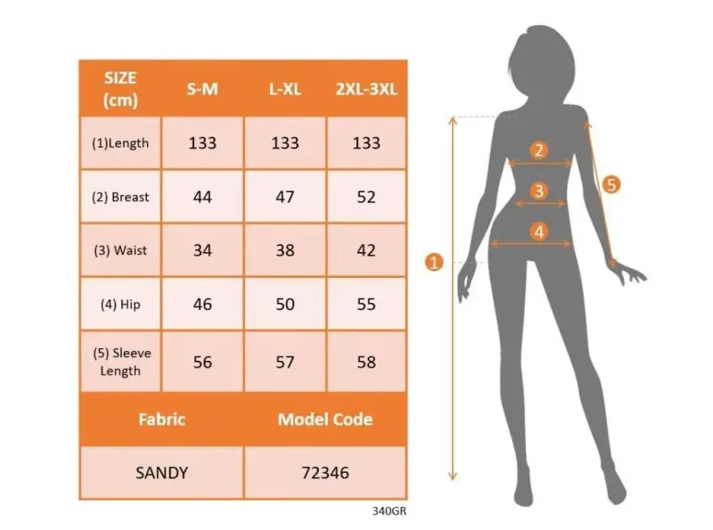 Women's Long Sleeve Front Cross Detailed Side Buckle Detailed Long Sandy Dress - 5