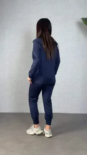 Women's Long Sleeve Hoodie Two Piece Set - 4