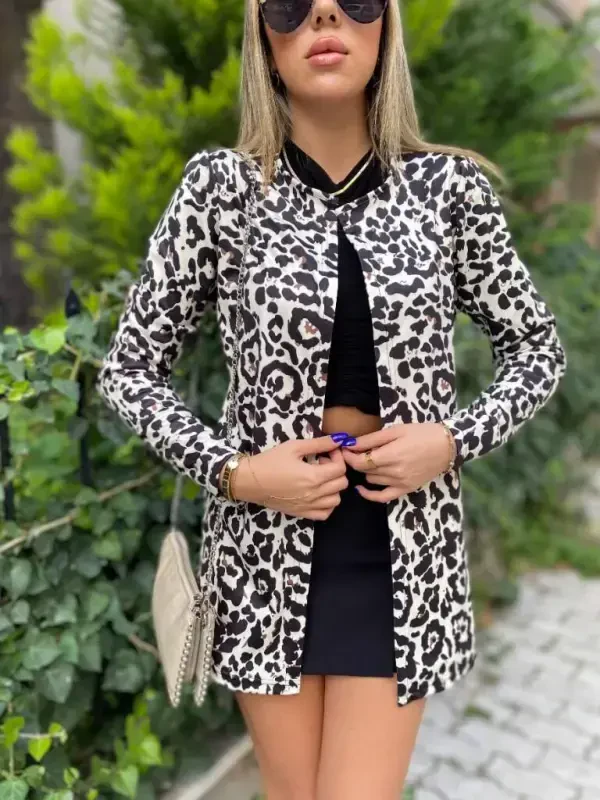 Women's Long Sleeve Off Shoulder Front Open Fleece Scuba Jacket - 12