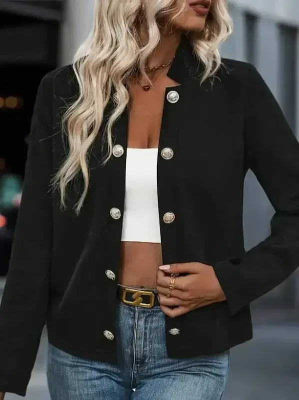 Women's Long Sleeve Open Front Button Down Scuba Diving Jacket - BÜYÜKBEDENIZ