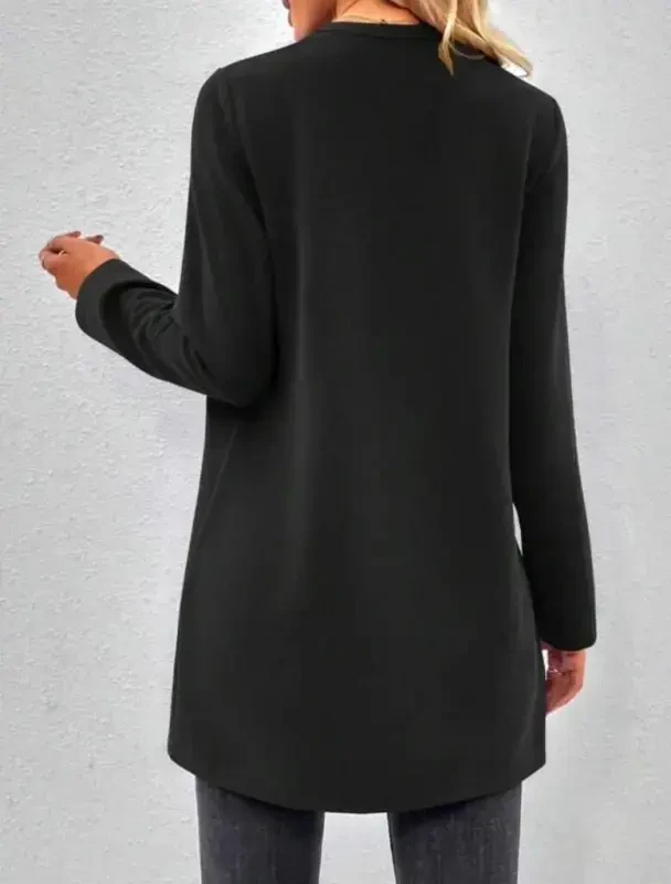 Women's Long Sleeve Open Front Long Modal Cardigan - 6