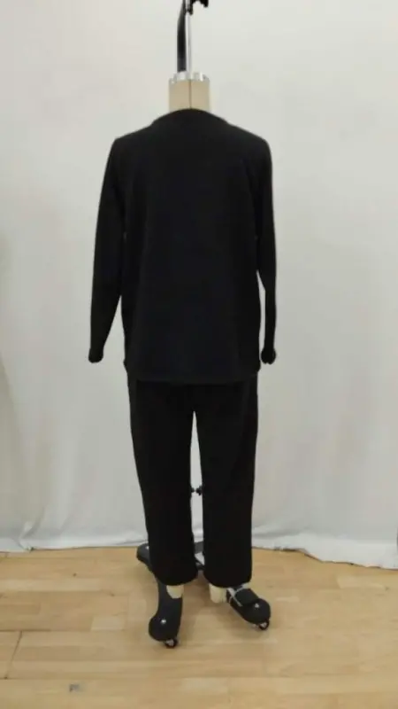 Women's Long Sleeve Ribbed Viscose Two Thread and Trouser Set - 7