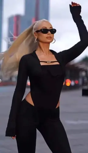 Women's Long Sleeve Square Neck Buckle and Waist Cutout Detail Jumpsuit Jumpsuit - BÜYÜKBEDENIZ (1)