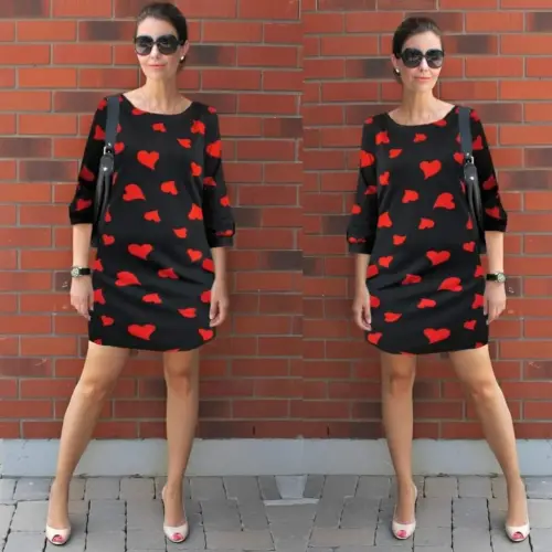 Women's Long Sleeve Turtleneck Bodycon Mini Dress - 3