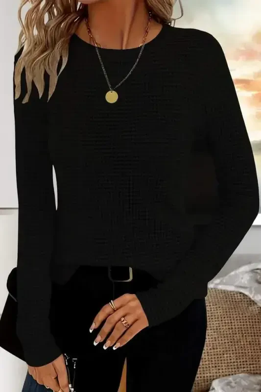 Women's Long Sleeve Turtleneck Knit Sweater - 1