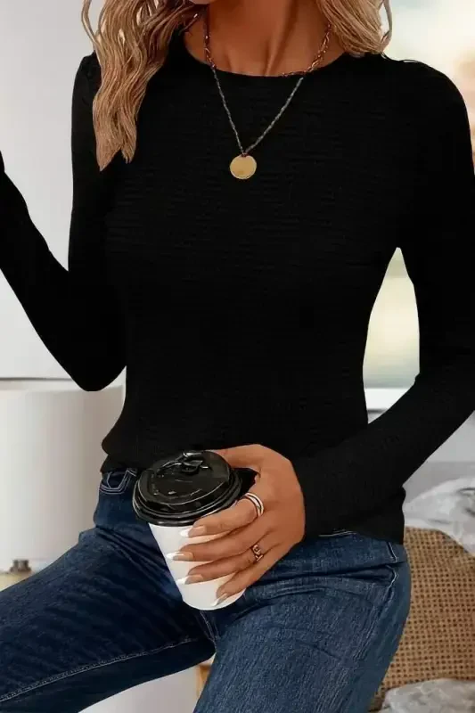 Women's Long Sleeve Turtleneck Knit Sweater - 2