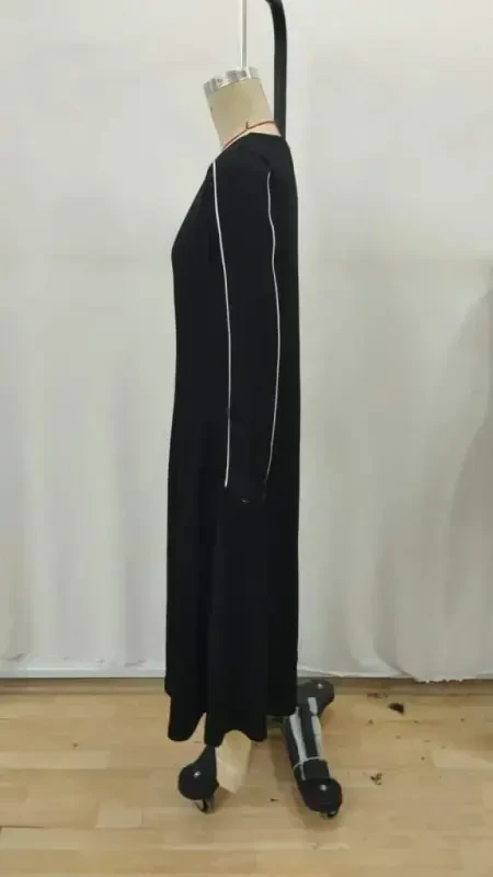 Women's Long Sleeve Turtleneck Midi Modal Dress - 6