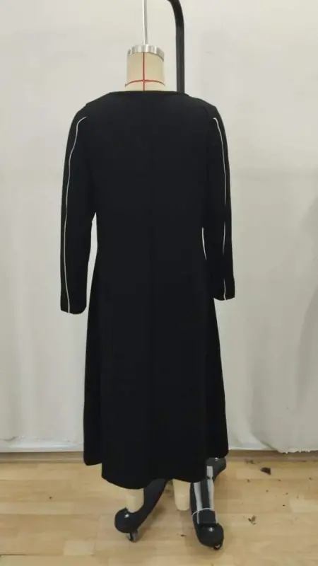 Women's Long Sleeve Turtleneck Midi Modal Dress - 7