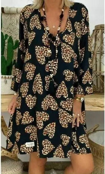 Women's Long Sleeve V Neck Long Sleeve Micro Midi Dress - 2