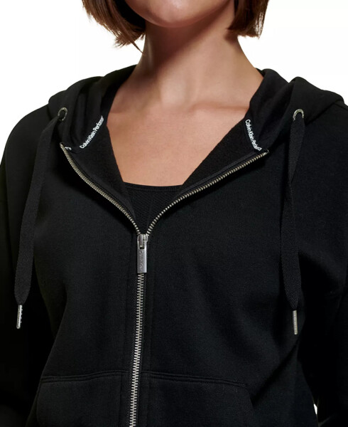 Women's Long-Sleeve Zip-Front Hoodie Black - 4