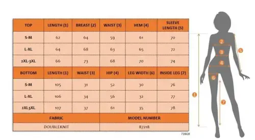 Women's Long Sleeve Zippered Viscose Two Thread Blouse and Pants Set - 7