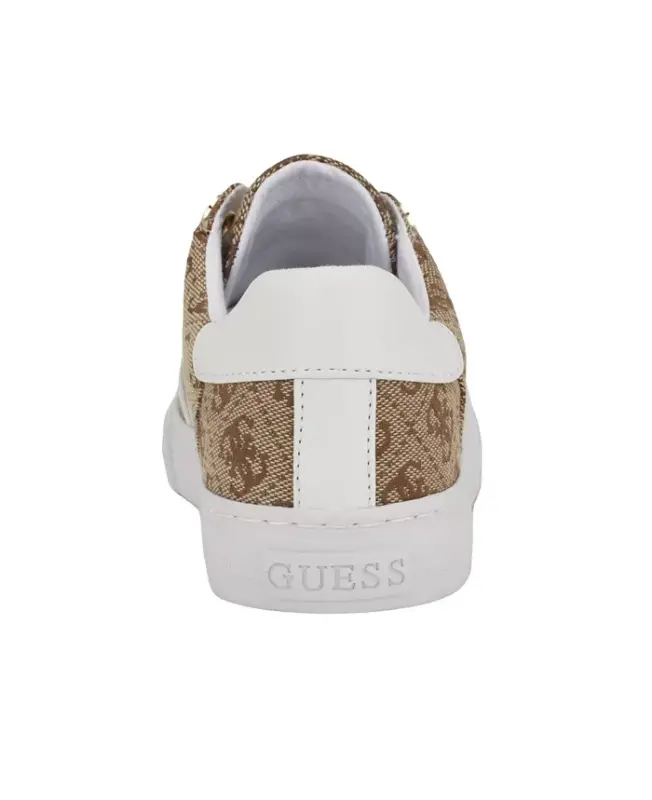 Women's Loven Lace-Up Sneakers-Medium Brown Logo - 3