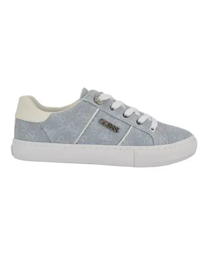 Women's Loven Low Profile Lace-Up Sneakers - Blue Denim Logo - GUESS (1)
