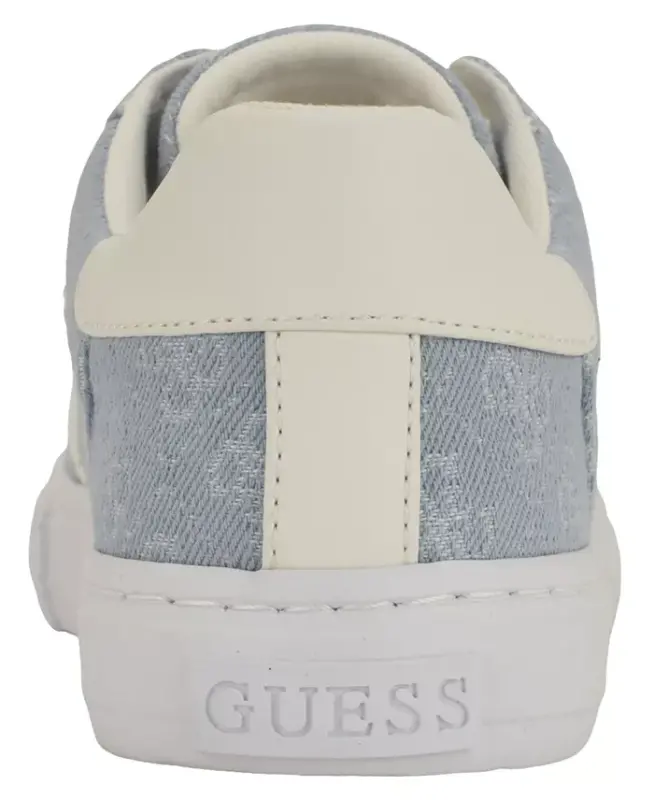 Women's Loven Low Profile Lace-Up Sneakers - Blue Denim Logo - 3