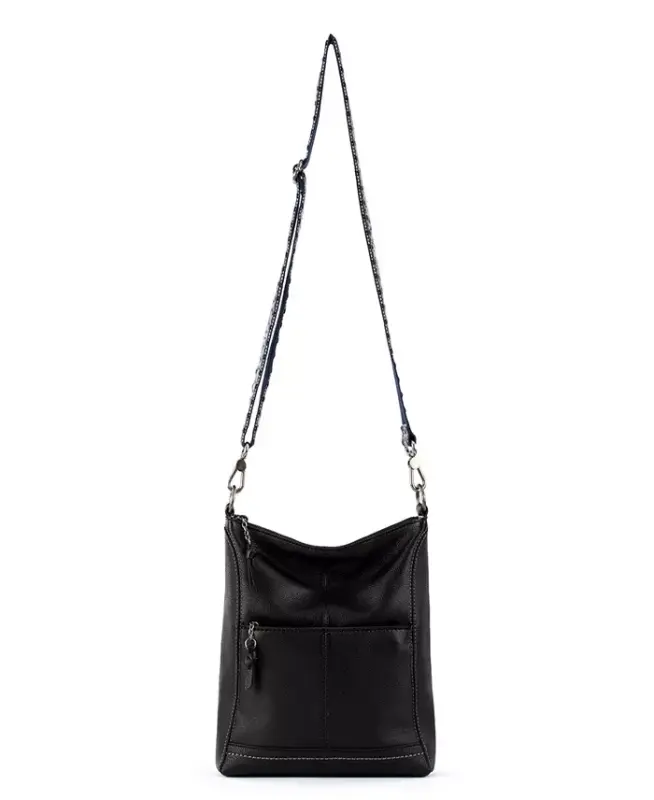 Women's Lucia Leather Crossbody Bag-Black - 6